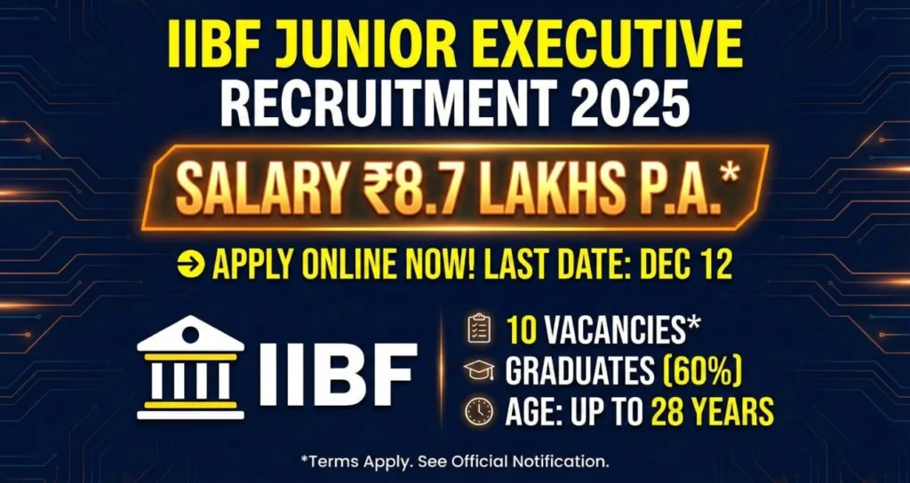 IIBF Junior Executive Recruitment 2025