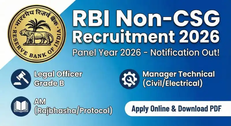 RBI Non CSG Grade A B Officer Recruitment Direct Official Apply Link