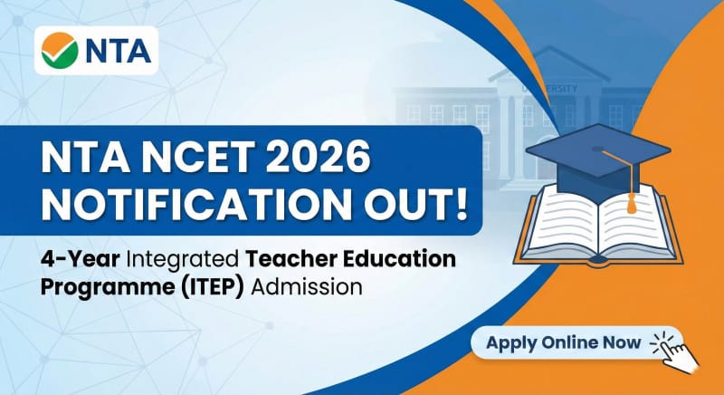 NTA NCET 2026 Notification PDF Download Apply Link