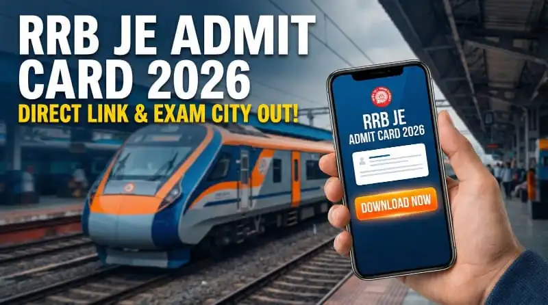 RRB JE 2026 Admit Card & City Slip Download Link