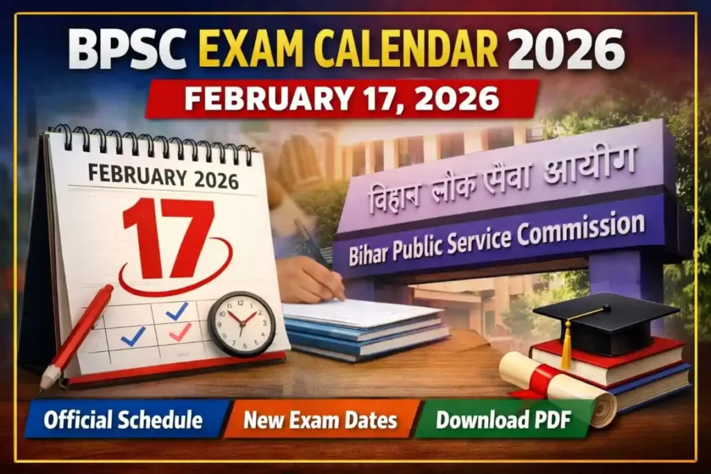 bpsc exam calendar 2026 revised 17 feb 2026 pdf
