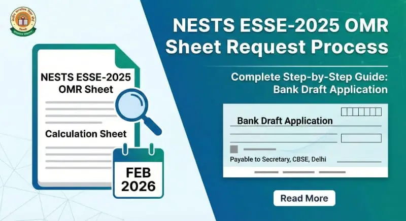 ESSE Exam 2025 OMR Sheet Request Process