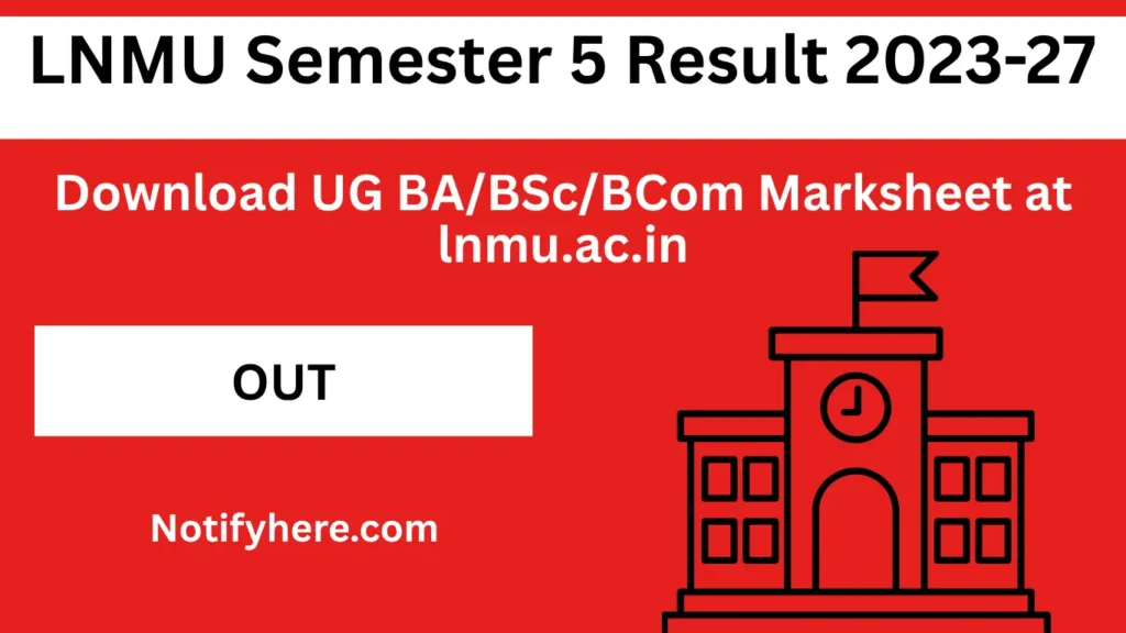 LNMU Semester 5 Result 2023-27