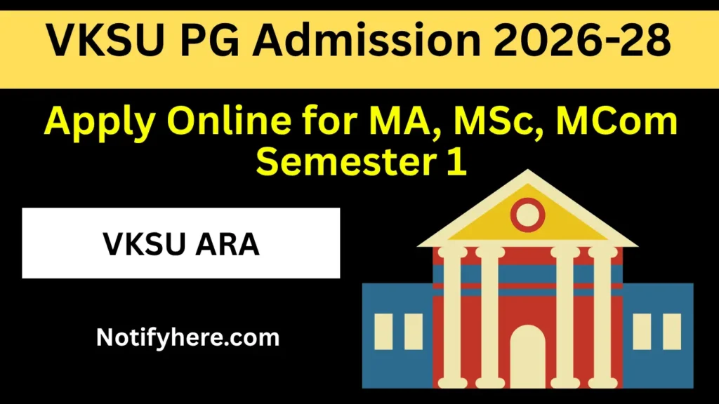 VKSU PG Admission 2026