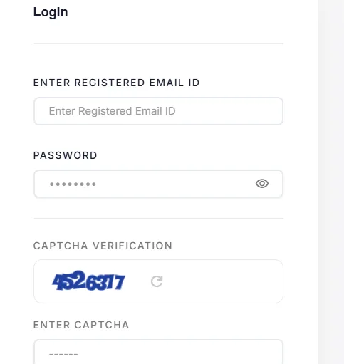 After opening the portal, you will reach the SAMARTH candidate login page.