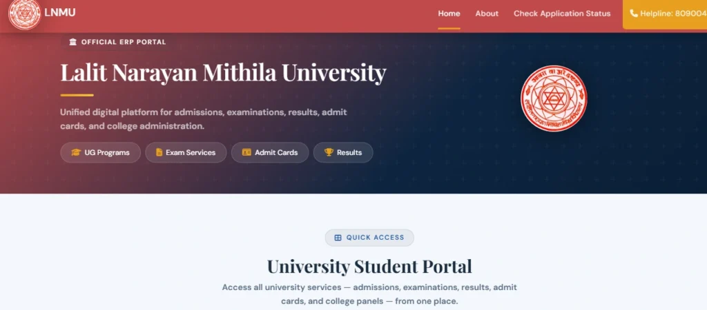 Go to the official website of Lalit Narayan Mithila University