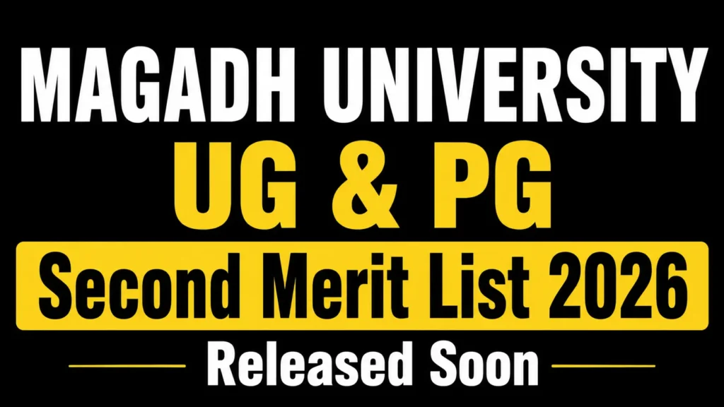 Magadh University UG & PG Second Merit List 2026 PDF