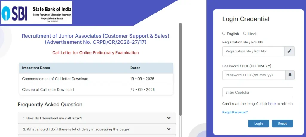 SBI Clerk Recruitment 2026