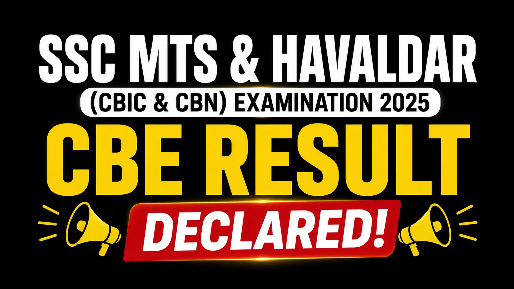 SSC MTS & Havaldar 2025-26 CBE Result Declared