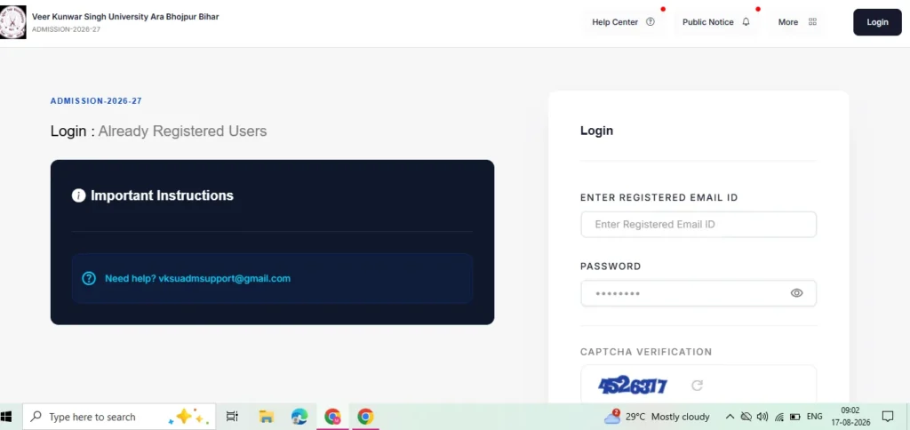 Visit the Official Admission Portal