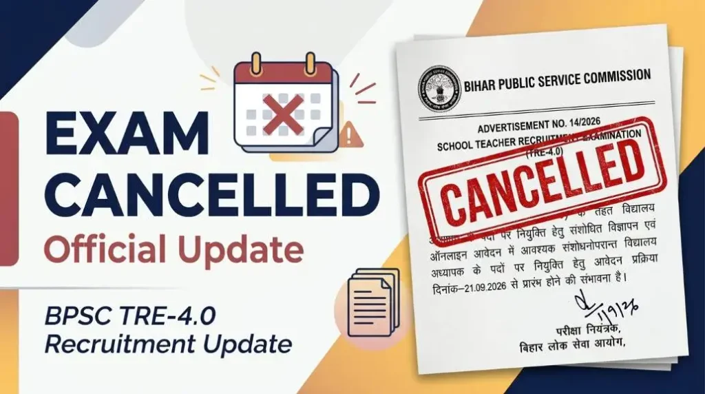 BPSC TRE 4.0 New Exam Date 2026