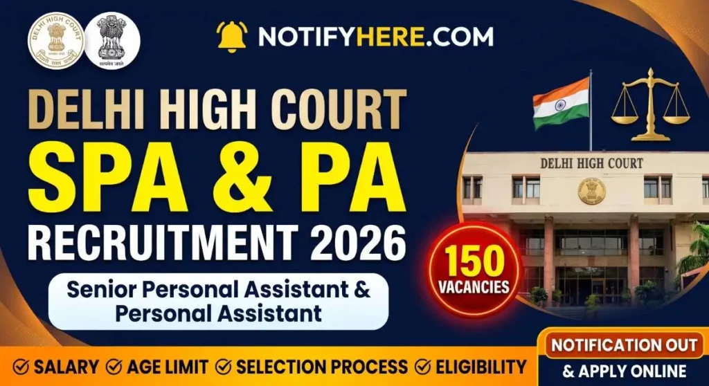 Delhi High Court SPA PA Recruitment 2026