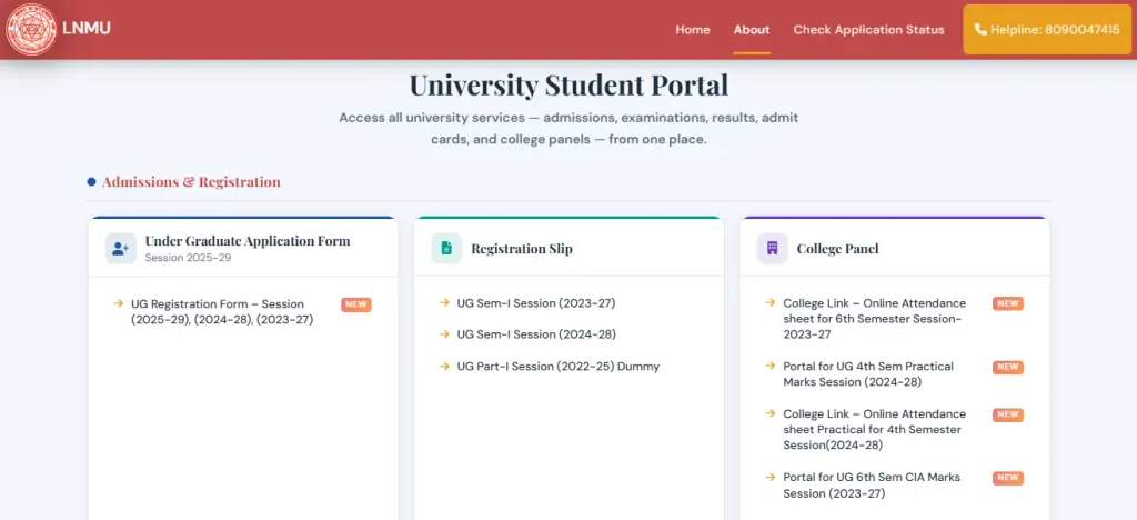 LNMU UG 2nd Semester Result Link