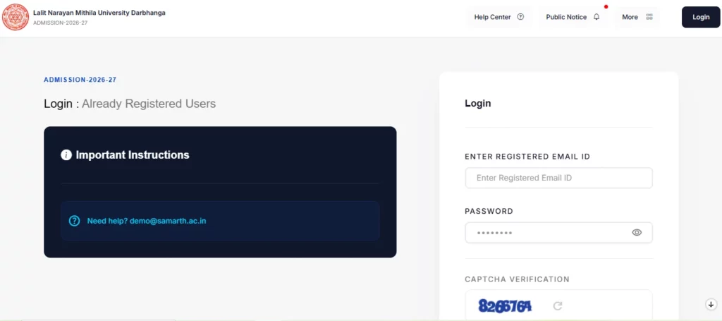 Login or Start Fresh Application