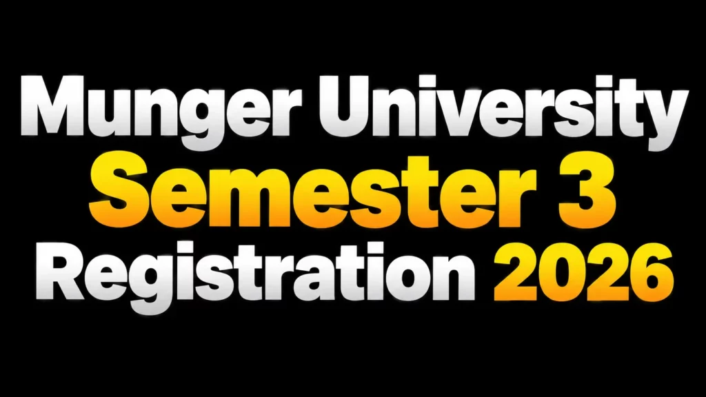 Munger University Semester 3 Admission 2026