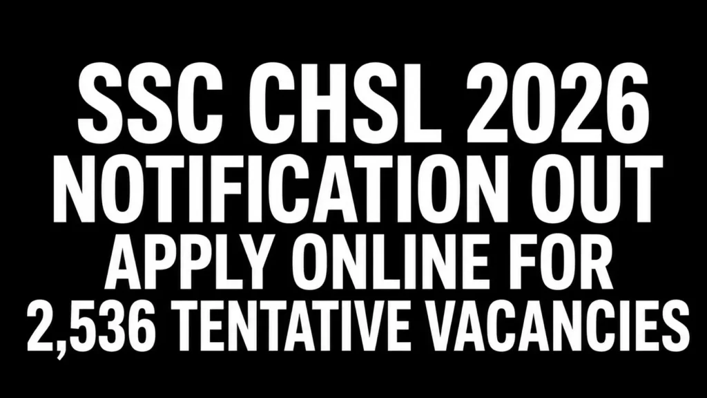 SSC CHSL 2026 Notification