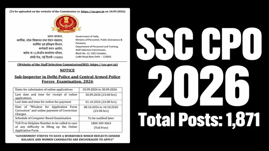 SSC CPO 2026