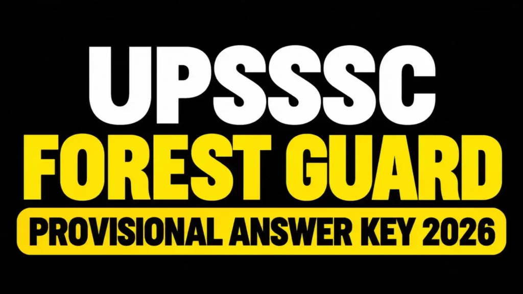 UPSSSC Forest Guard Answer Key 2026