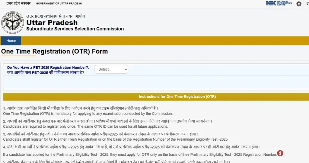 Complete the One Time Registration (OTR) process as directed by the commission.