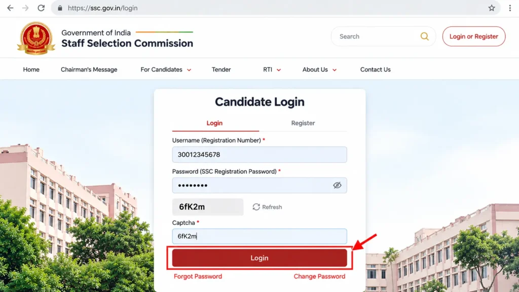 Log in using your registered credentials.