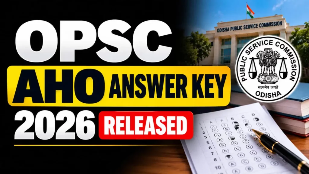 OPSC AHO Answer Key 2026