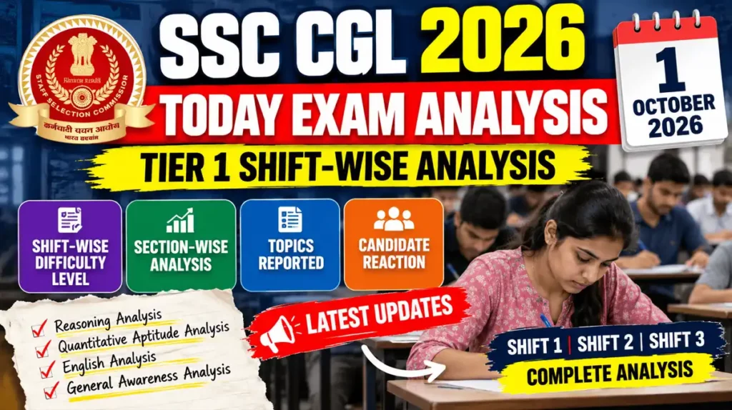 SSC CGL Today Exam Analysis 1 October