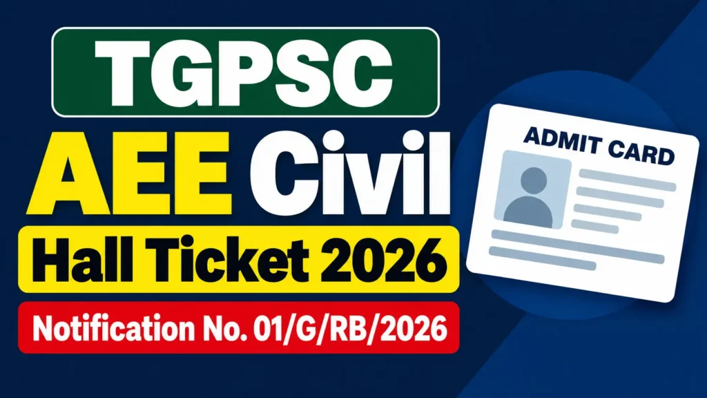 Telangana AEE Civil Hall Ticket 2026 (Notification No. 01GRB2026)