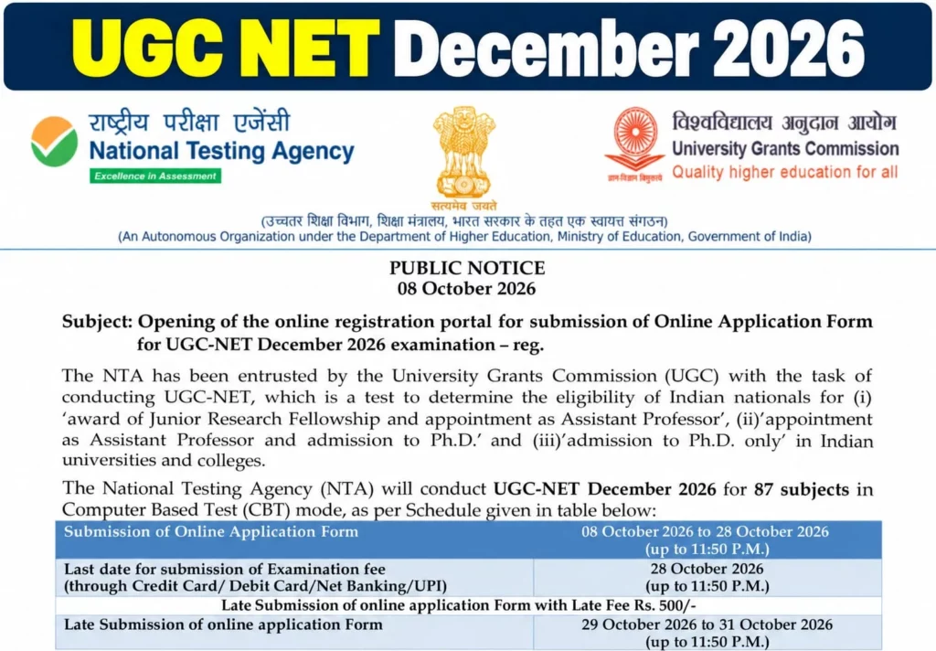 UGC NET December 2026
