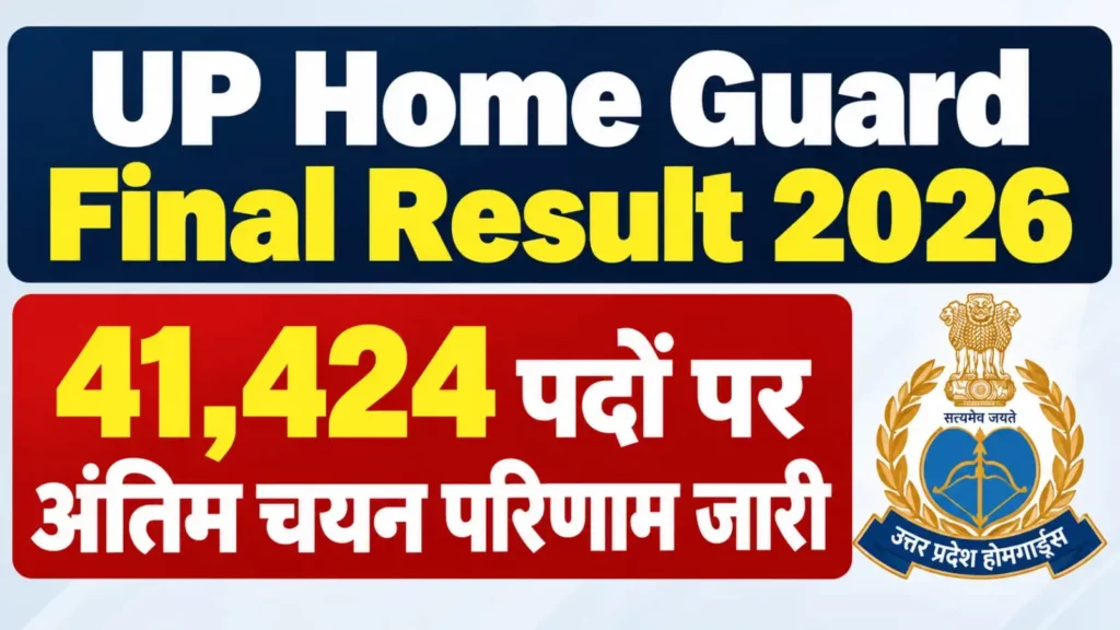 UP Home Guard Final Result 2026