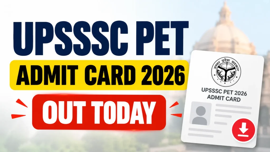 UPSSSC PET Call Letter 2026