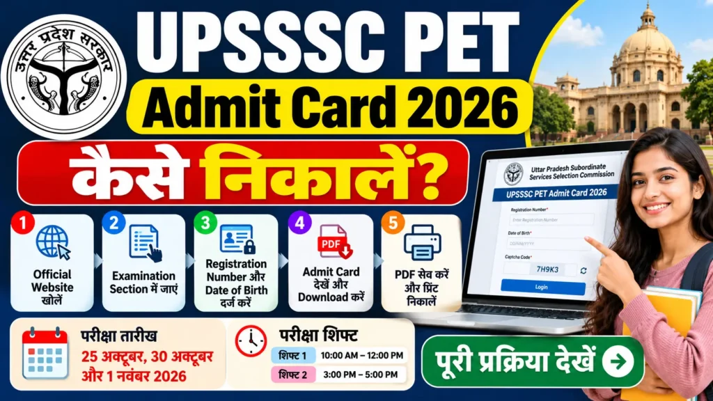 UPSSSC PET Admit Card Kaise Nikale 2026